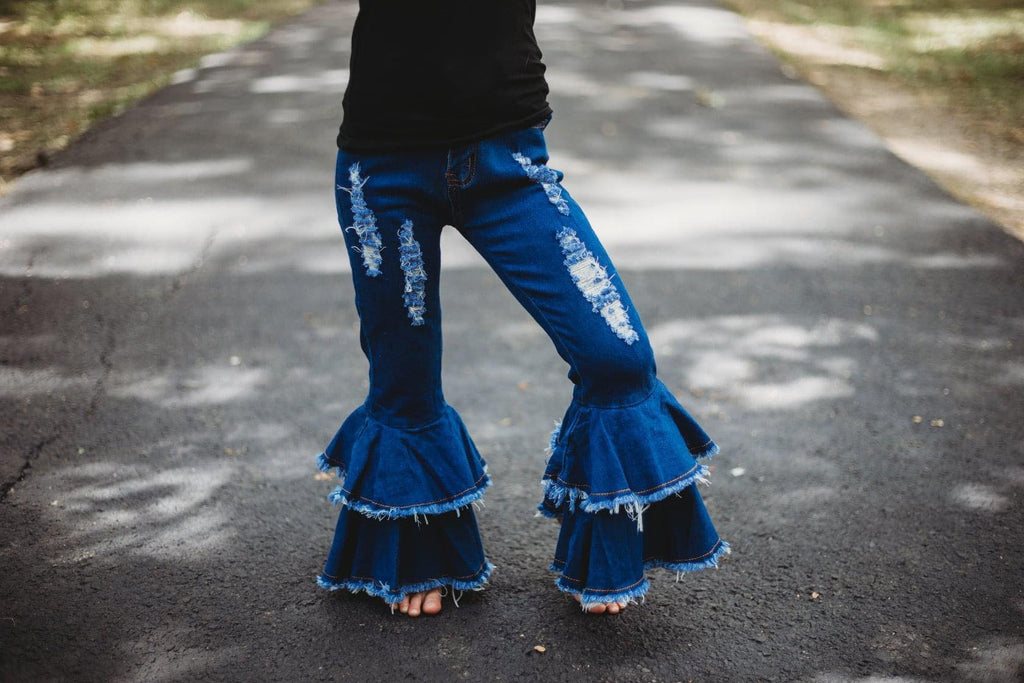 Milokado Kids Girls Bell Bottom Jeans Washed Skinny India | Ubuy